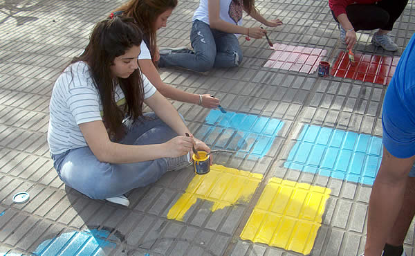 Pintada en la Plazoleta de la Madre