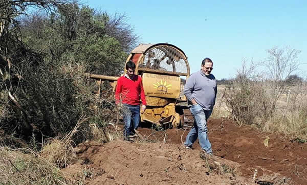 Limpieza en un tramo de caminos vecinales